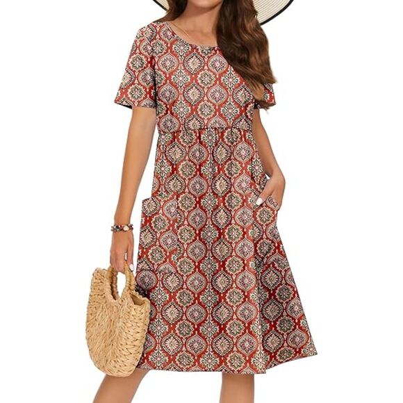 Zeagoo Womens Summer Midi Dress, SIZE MEDIUM, 5E-139D011 - Picture 1 of 2